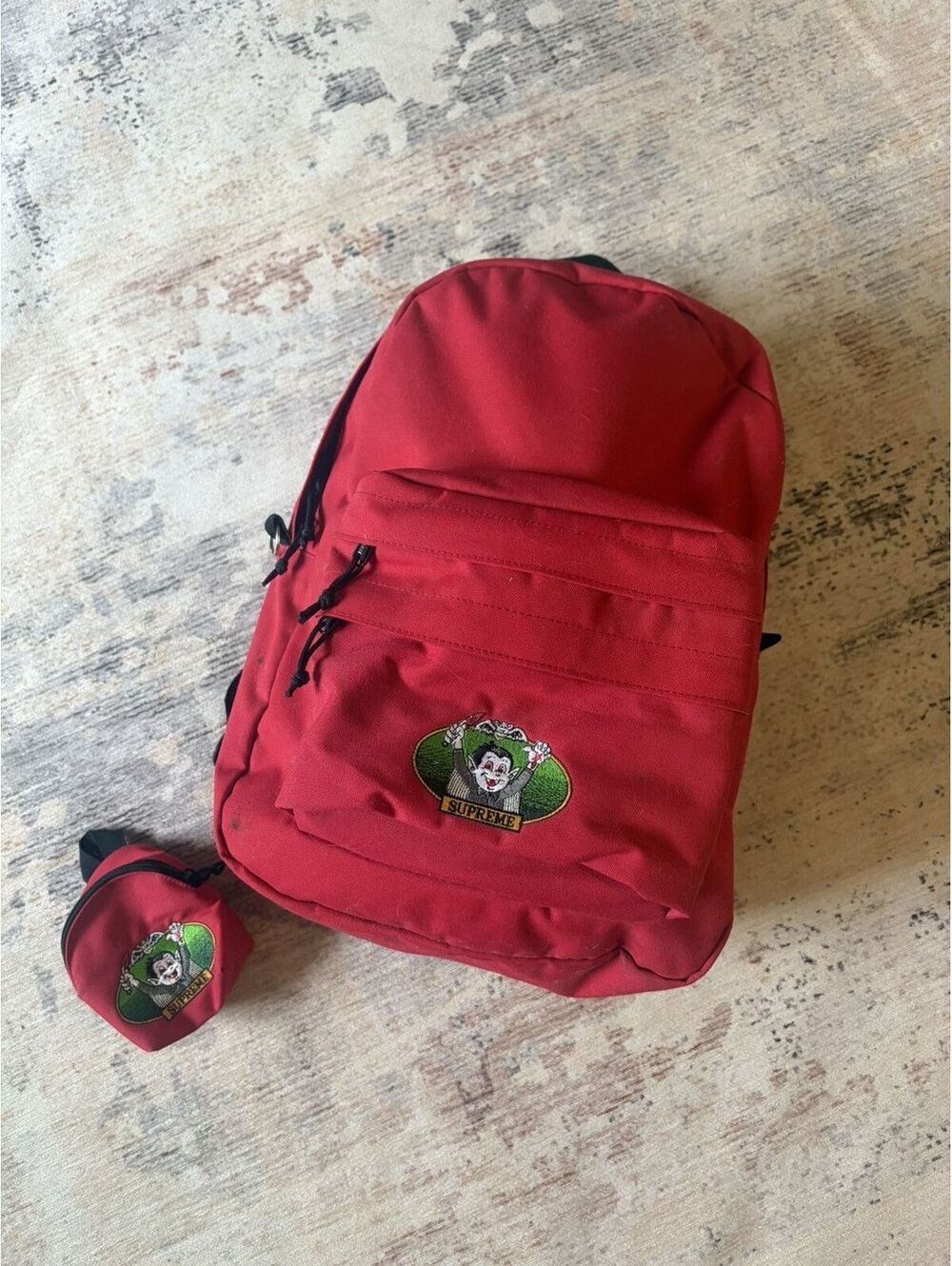 Supreme vampire backpack red